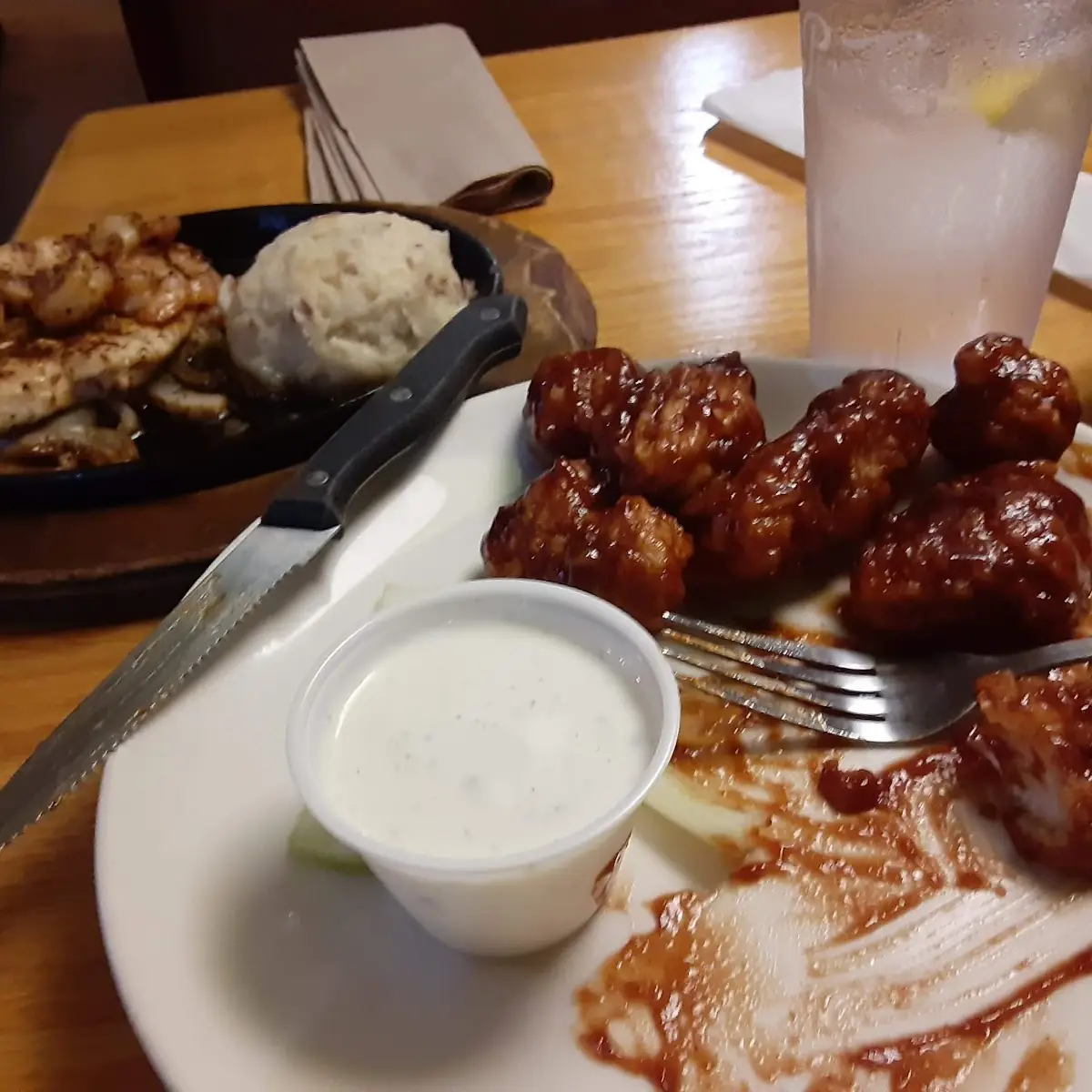 Bourbon Chicken Shrimp and Mashed Potatoes Boneless Barbecued Chicken