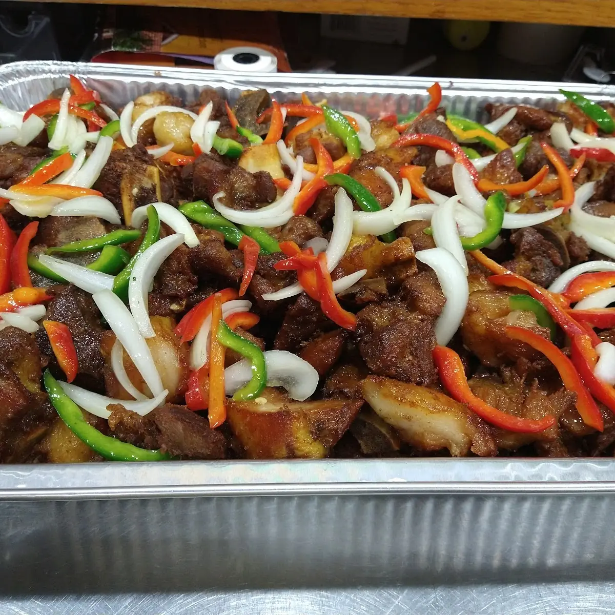 Turkey Fried W- Sauce W Rice & Bean,