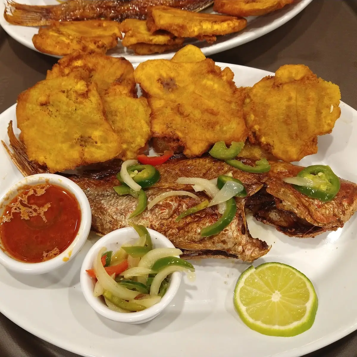 Fried Turkey W Plantain , Salad