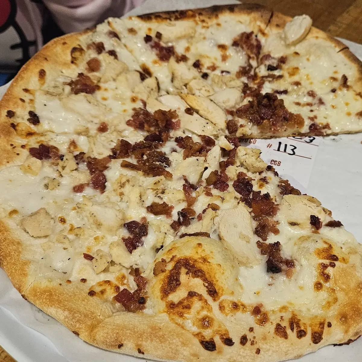 Mod BYO Alfredo Bacon Chicken Pizza