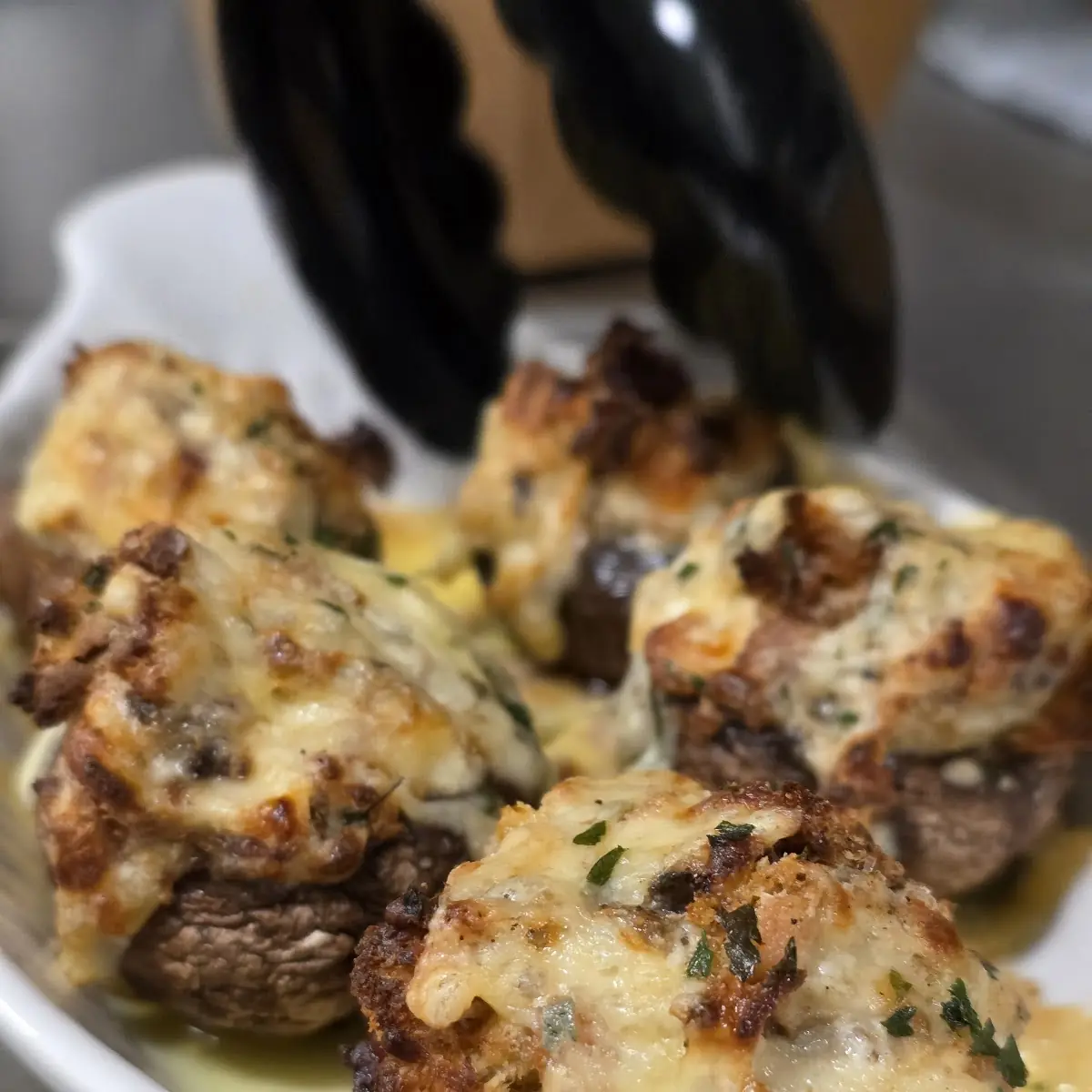 Gouda & Bacon Stuffed Mushrooms GF
