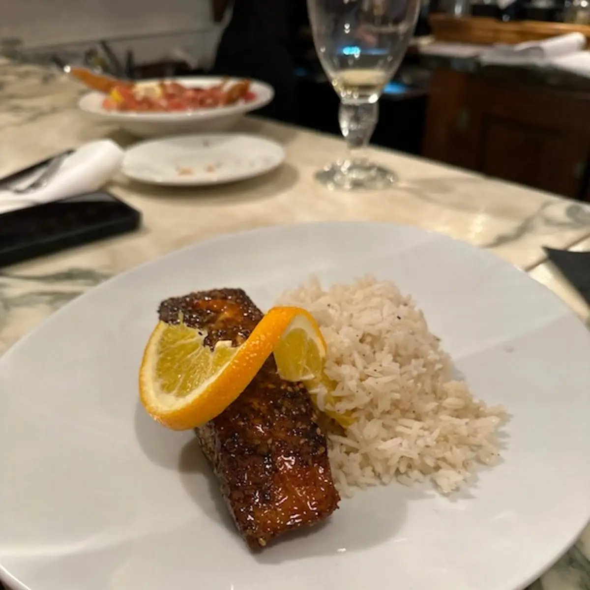 Crab Cake Ladolemono