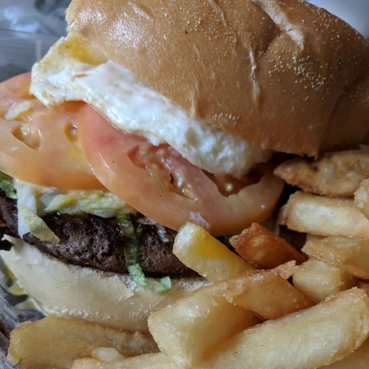 Burger with Egg Sandwich