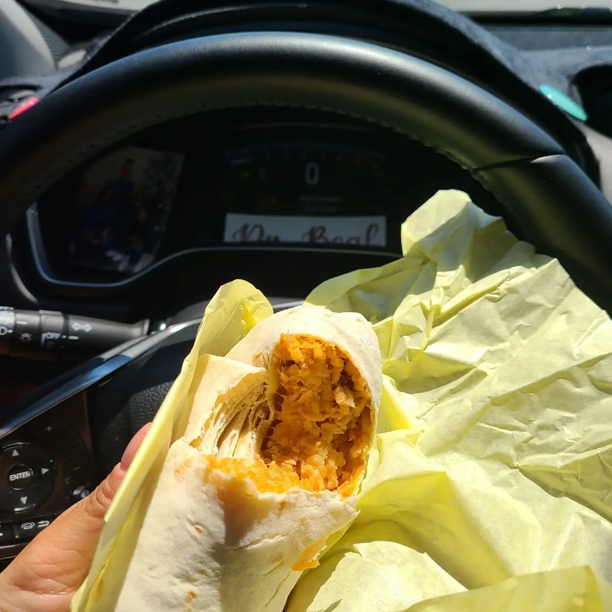 Chicken Rice and Cheese Burrito