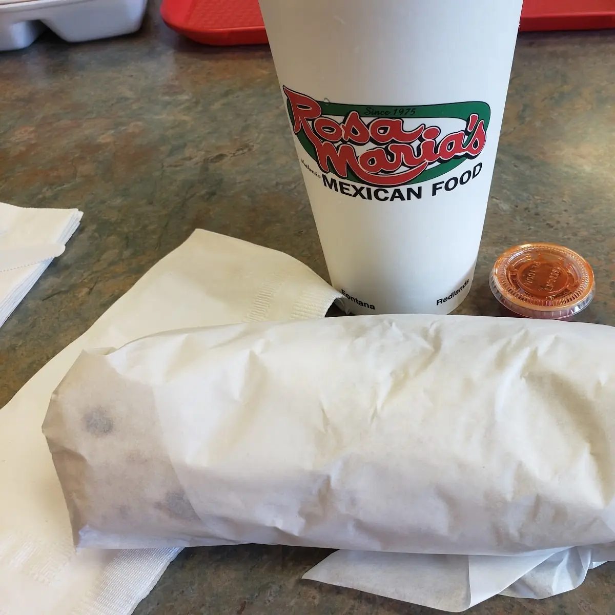 Chili Relleno Burrito & a Diet Coke