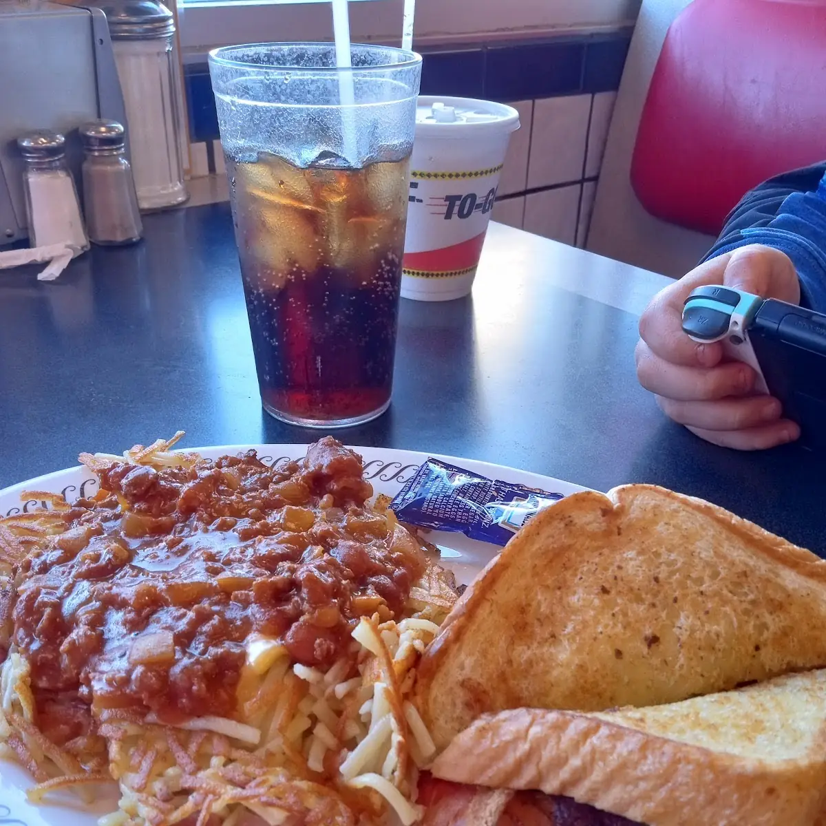 Philly Cheese Steak Sandwich with Loaded Hashbrowns