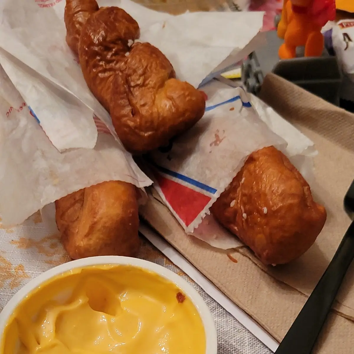 Pretzel Sticks and Cheese Sauce