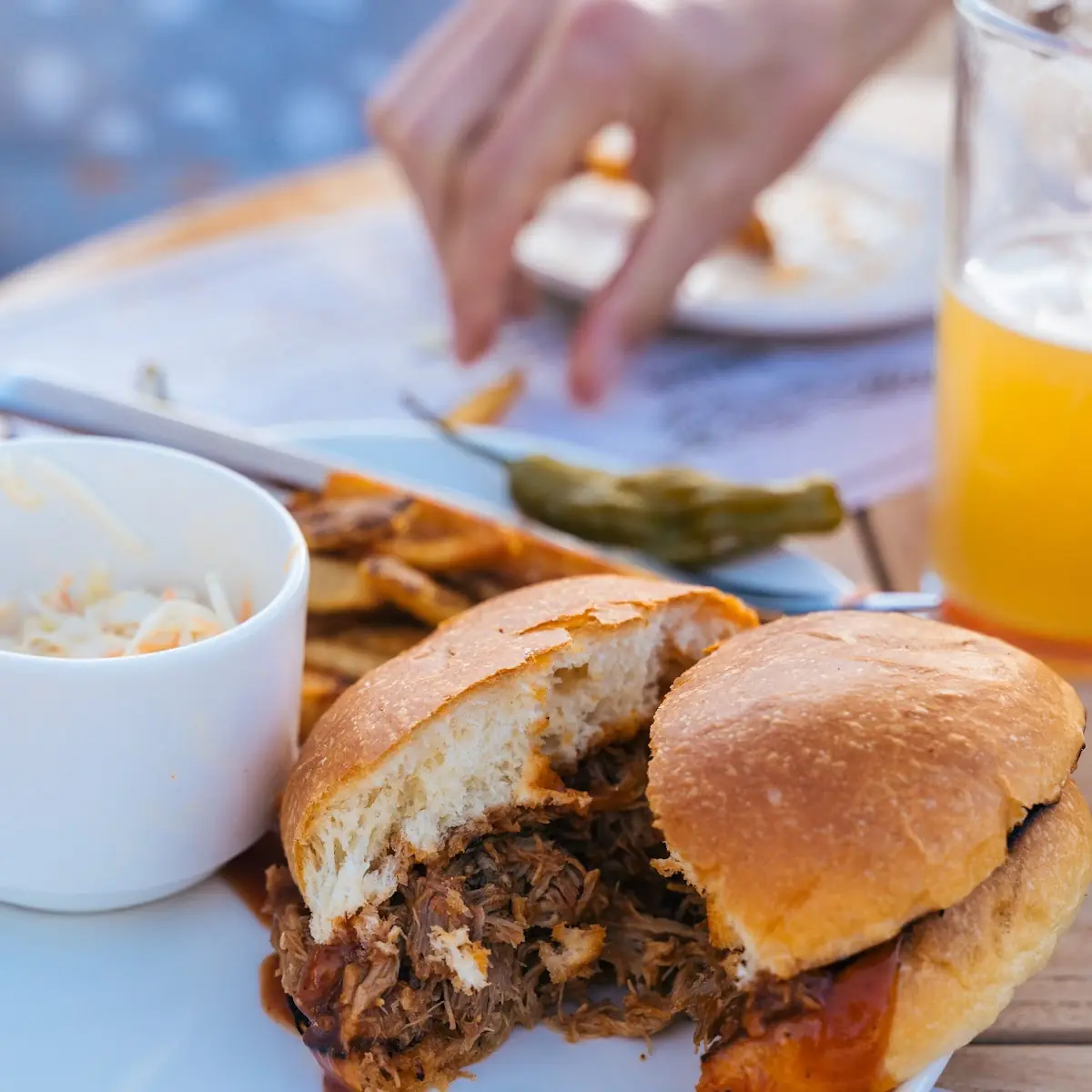 All Day Braised Pulled Pork Sandwich