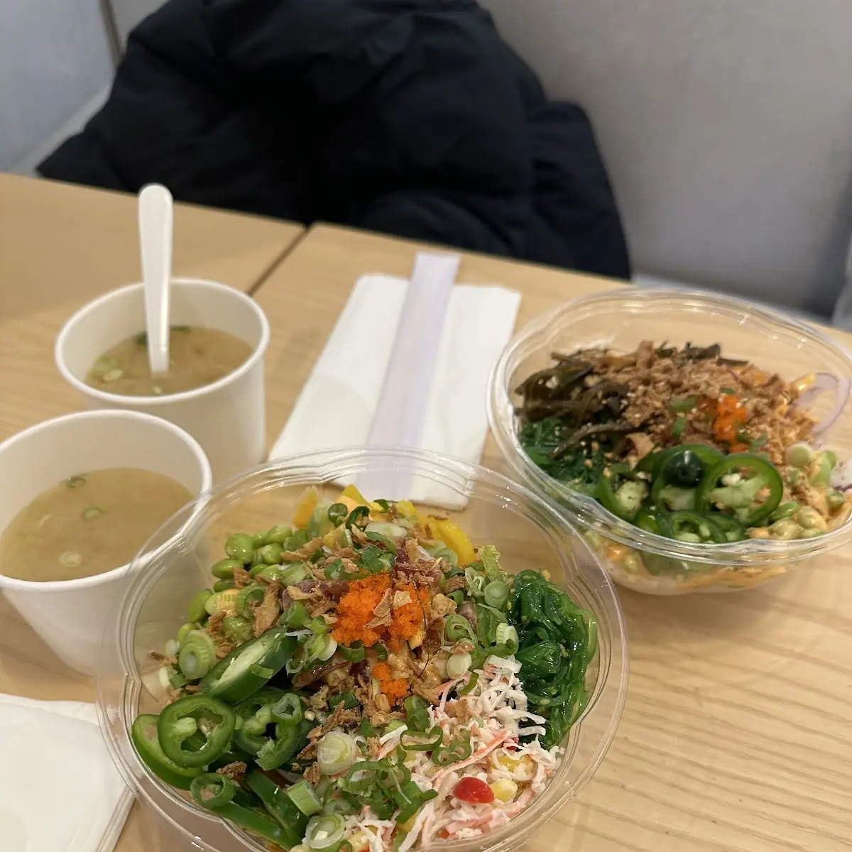 Customize Poke Bowl and Miso Soup