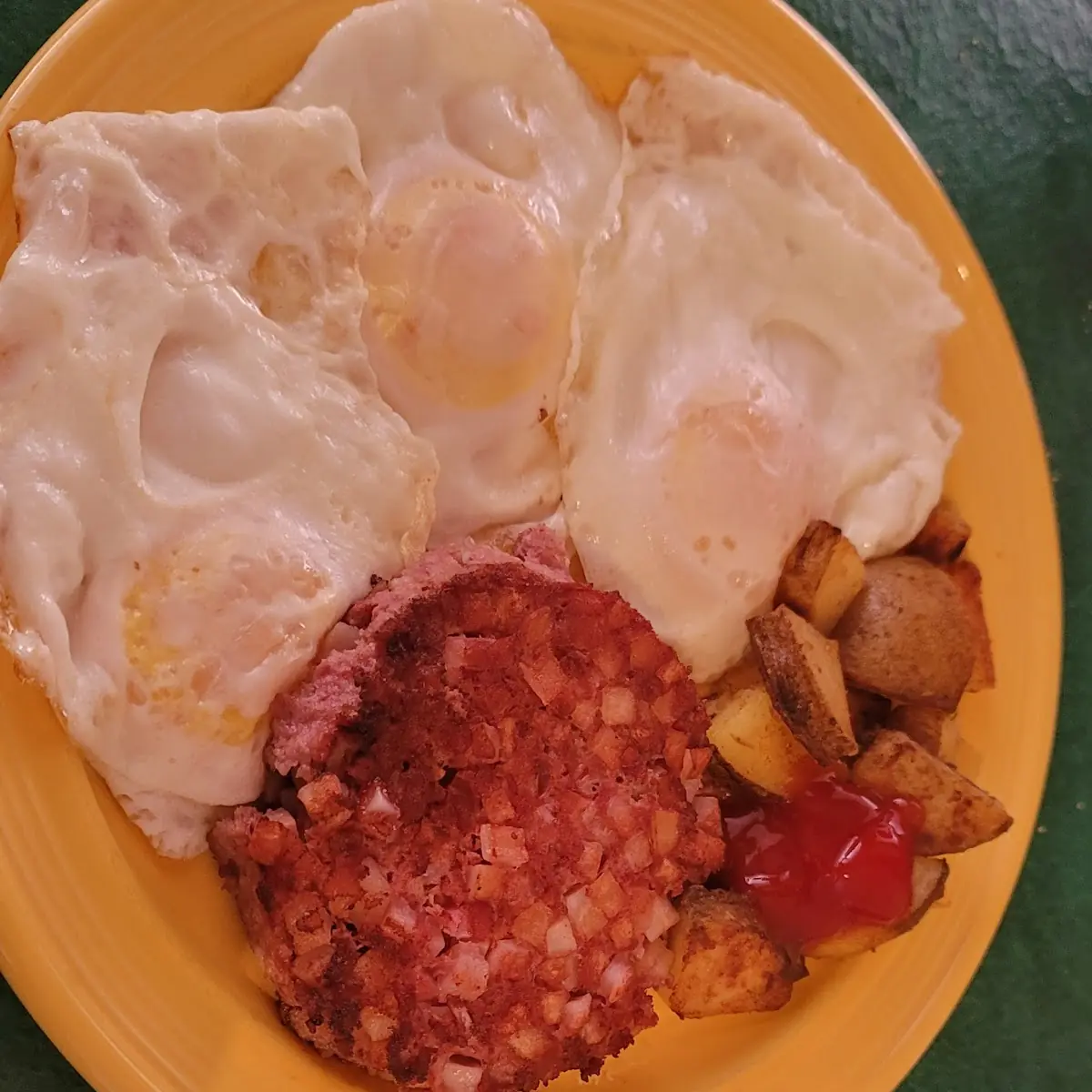 Corned Beef Hash and Fried Eggs