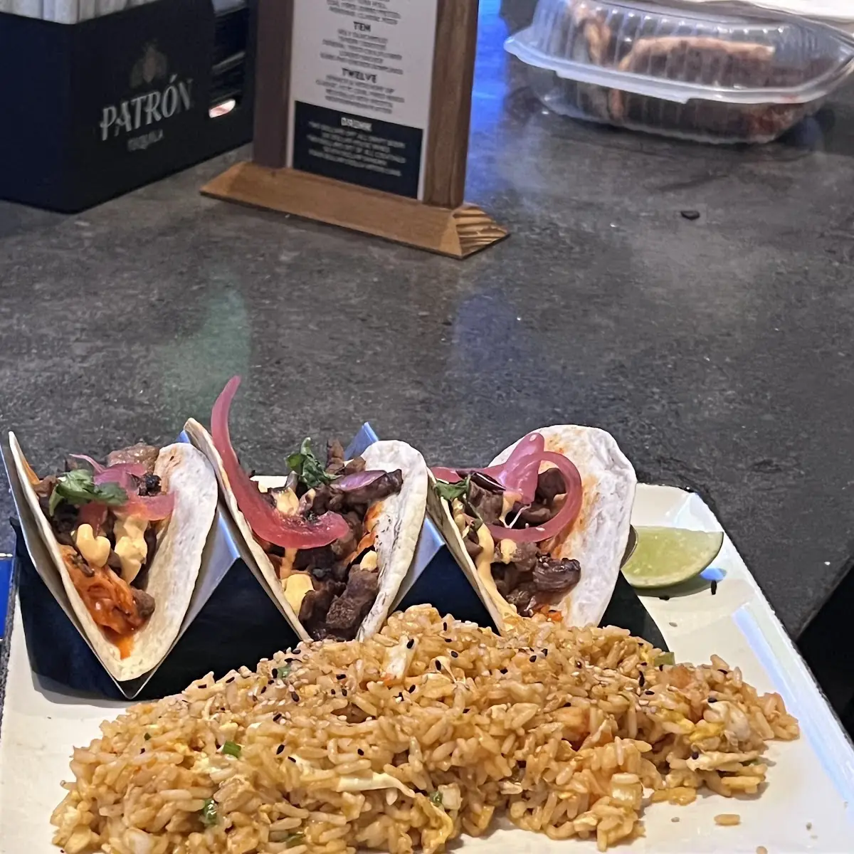 Tacos with Fried Rice
