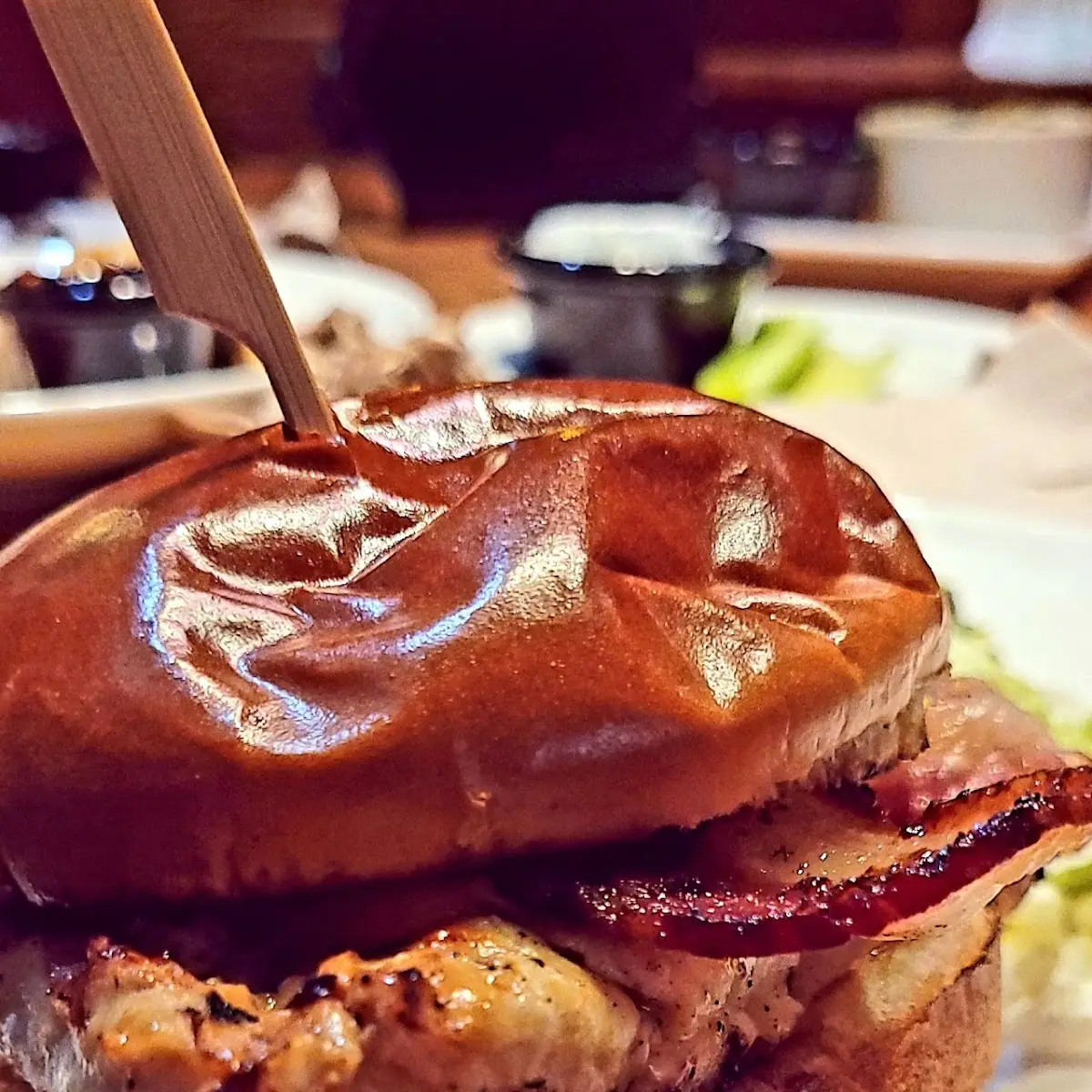 Grilled Chicken Burger with Cheddar Burger