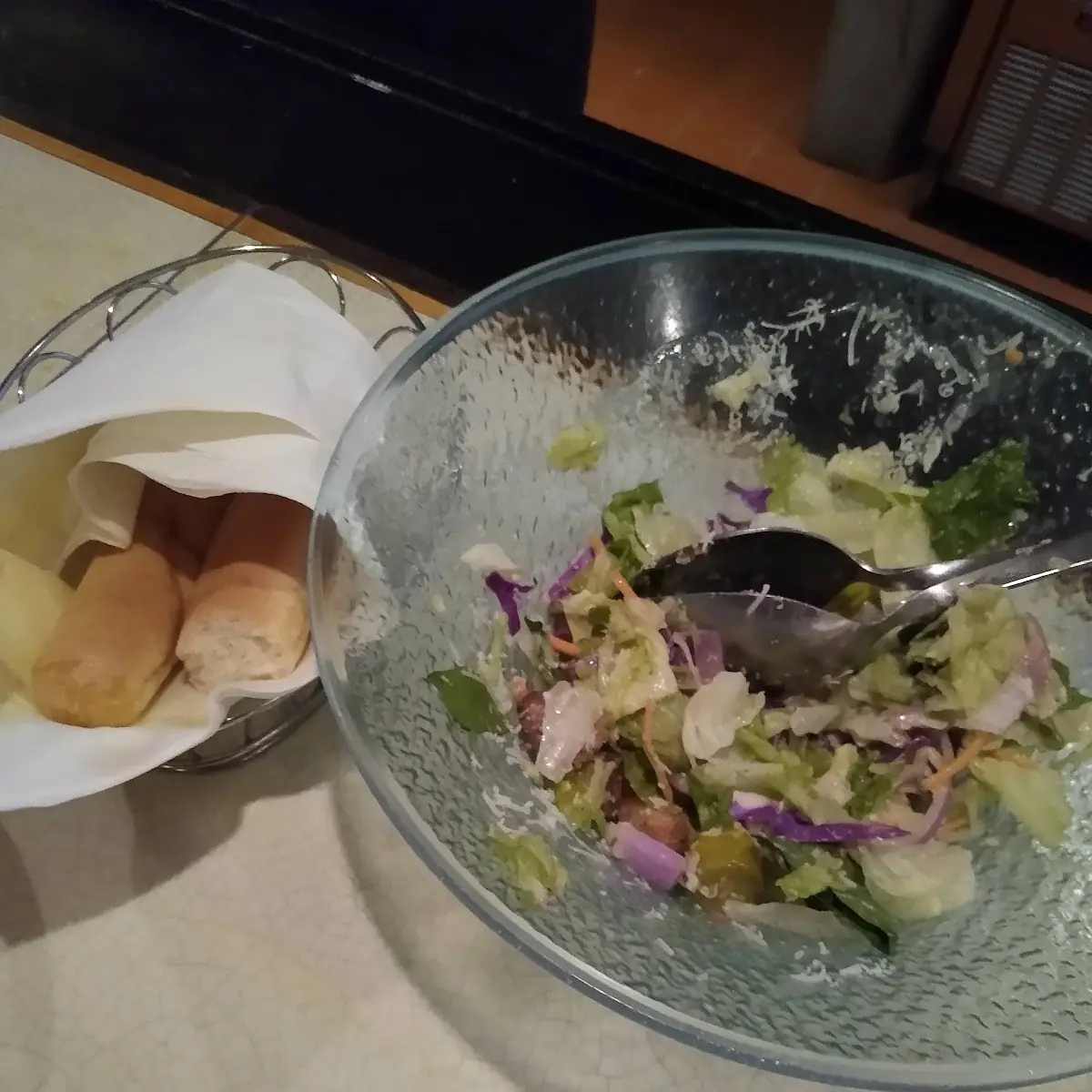 Salad and Bread Sticks