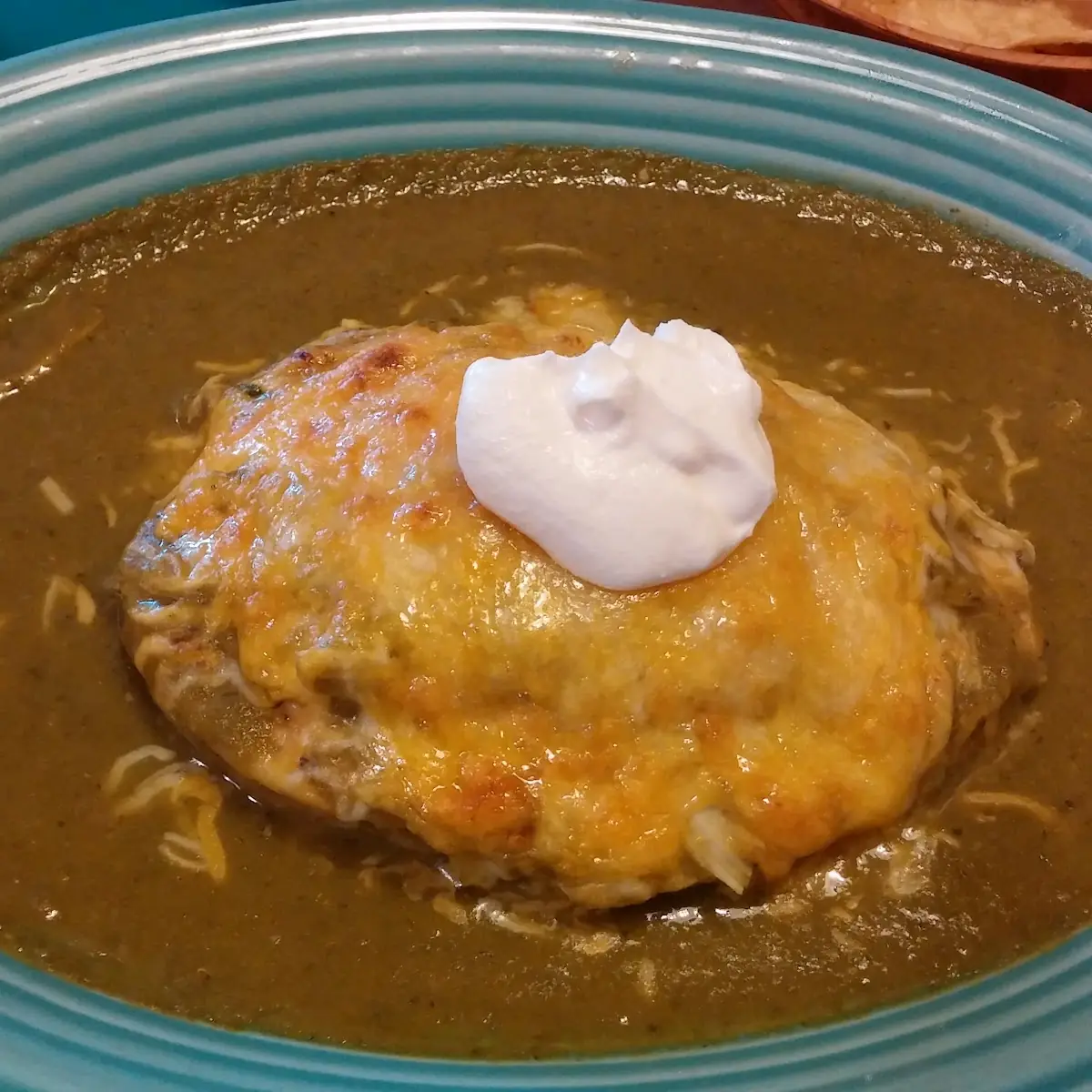 Chile Relleno w Green Sauce