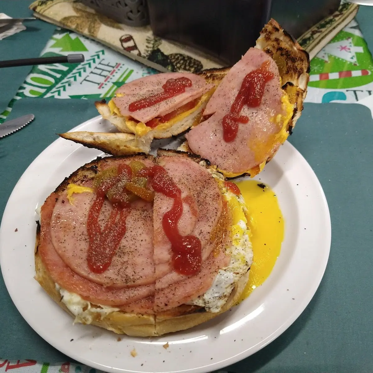 Pork Roll Egg Jalapeno Breakfast Sandwich