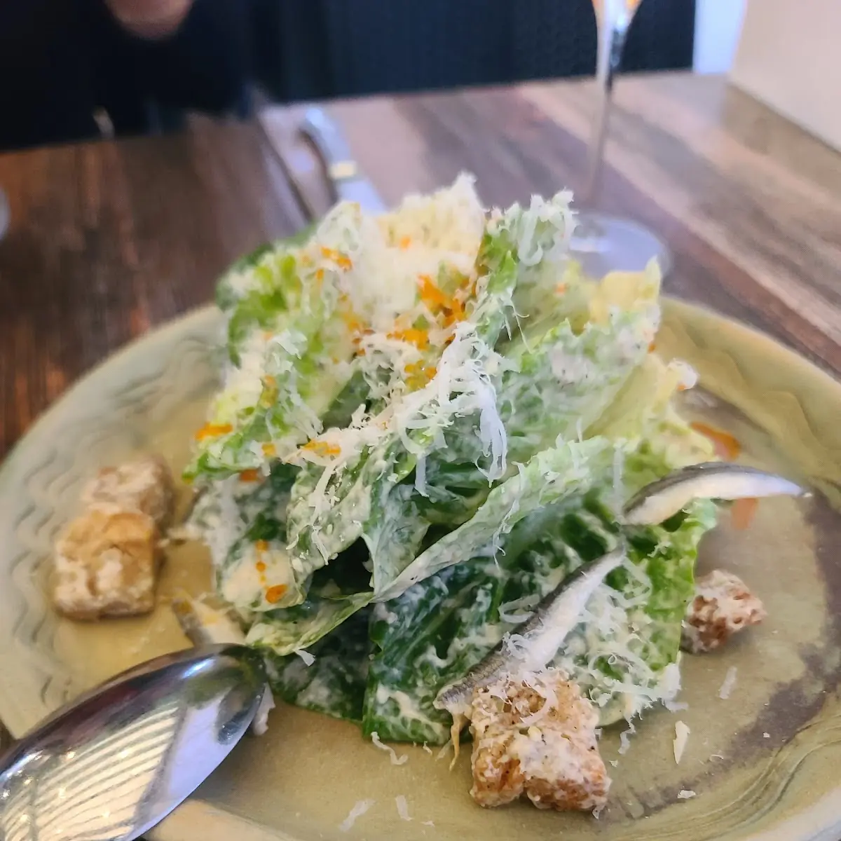 Caesar Salad with Parmesan Croutons