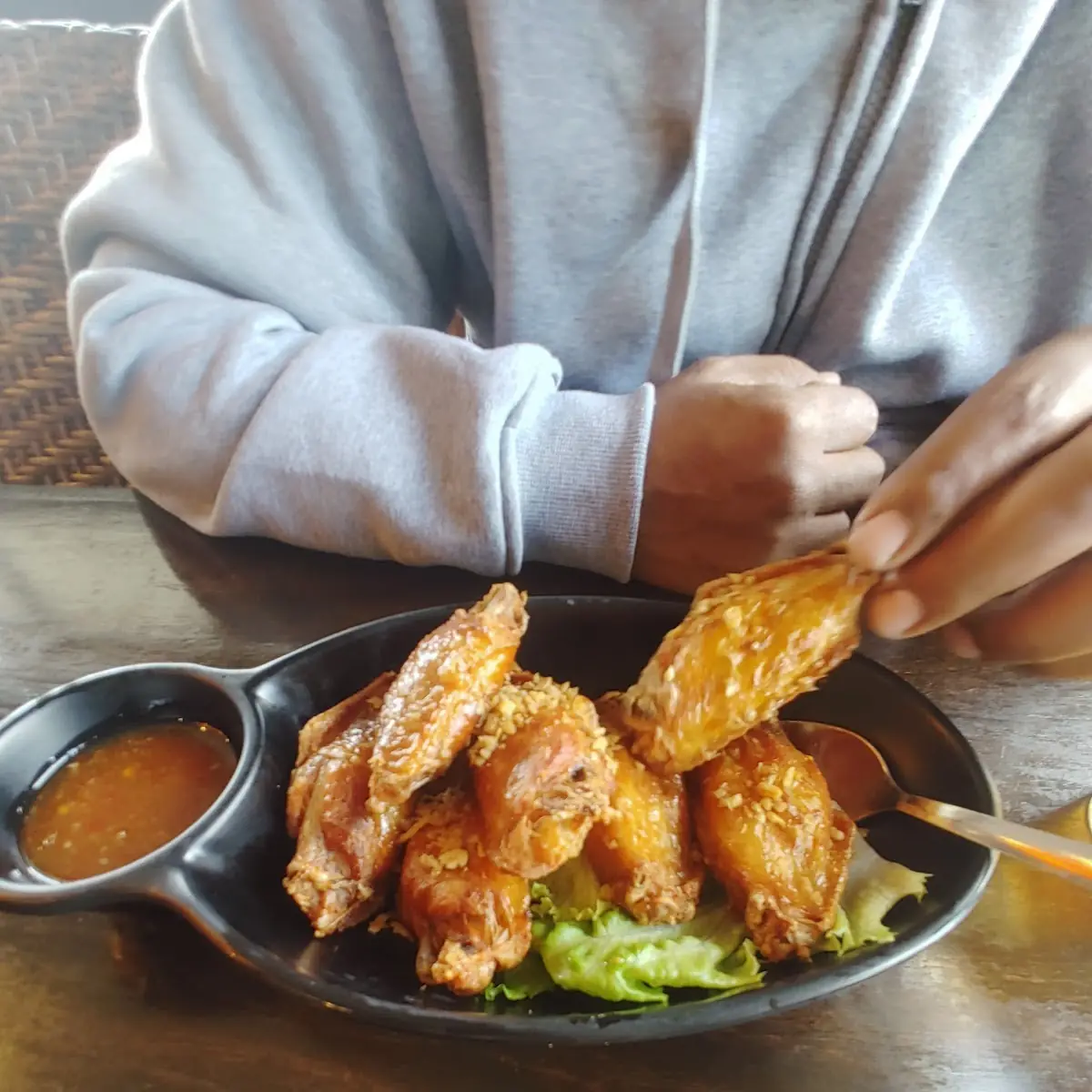 Twice Cooked Chicken Garlic Wing