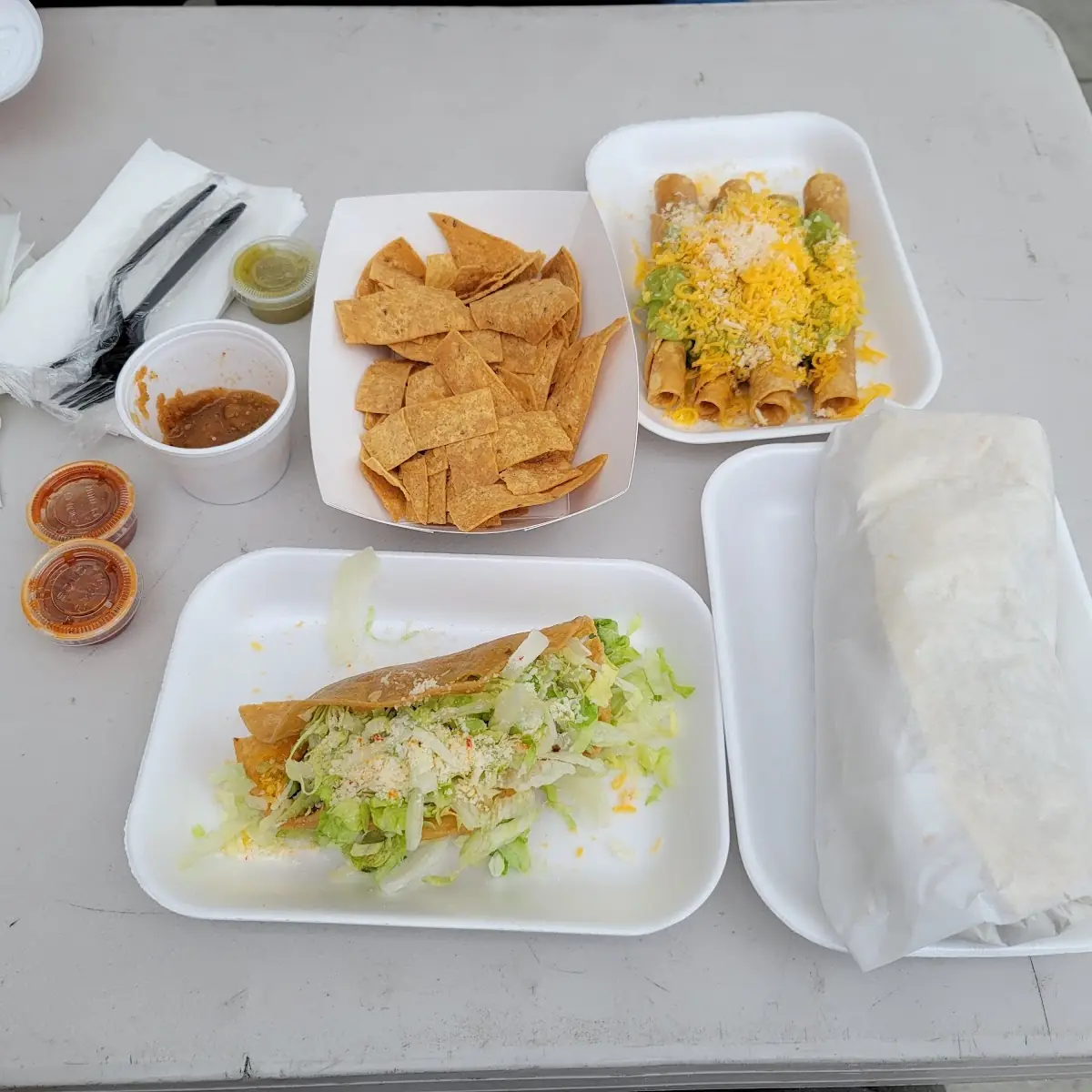 Crunchy Beef Taco and Carne Asada Sope