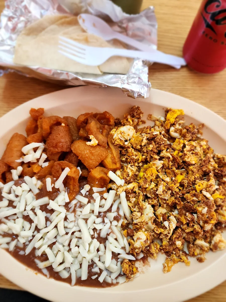 Chorizo Eggs Beans Chicharron
