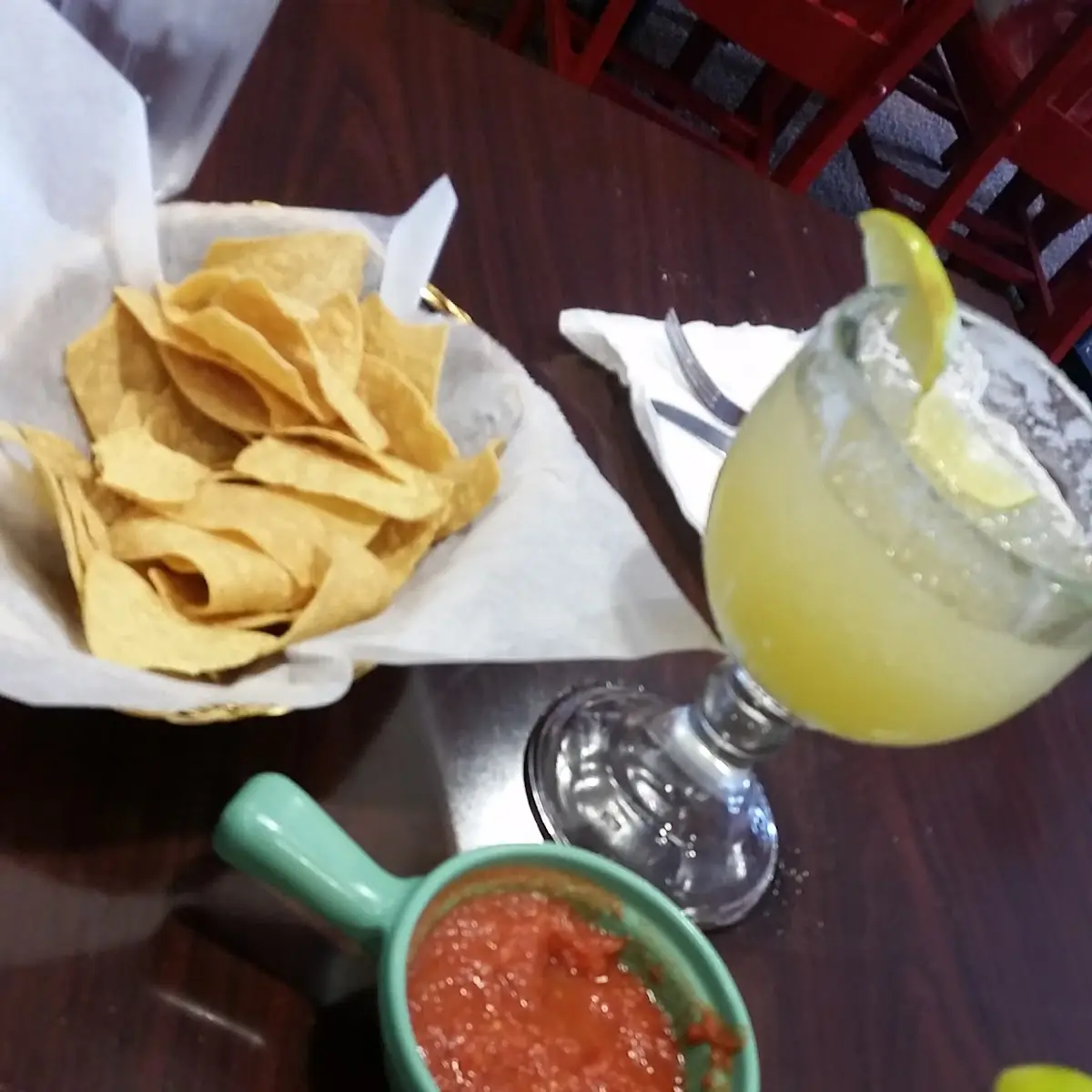 Chips Salsa and Margarita