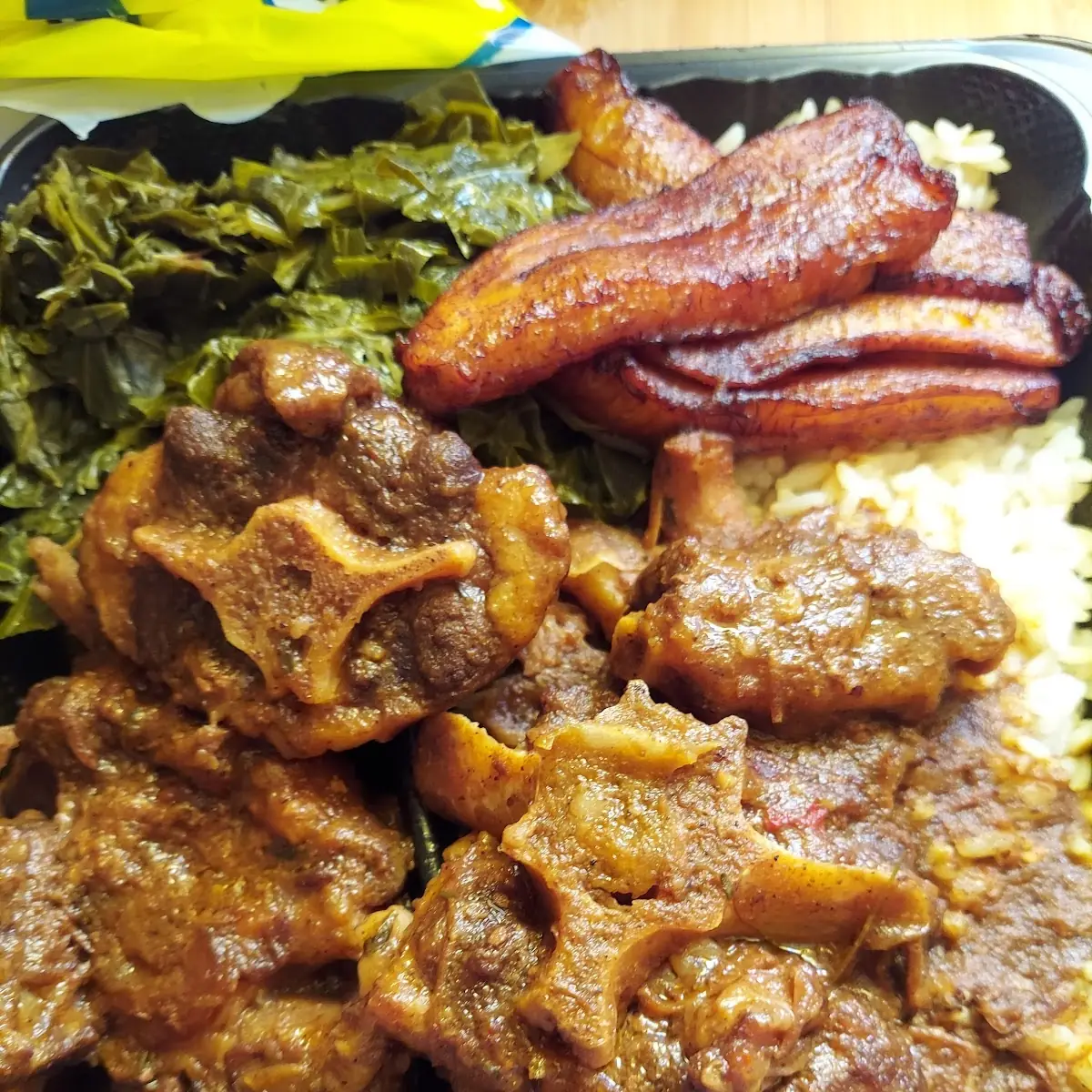 Oxtail Rice and Collards