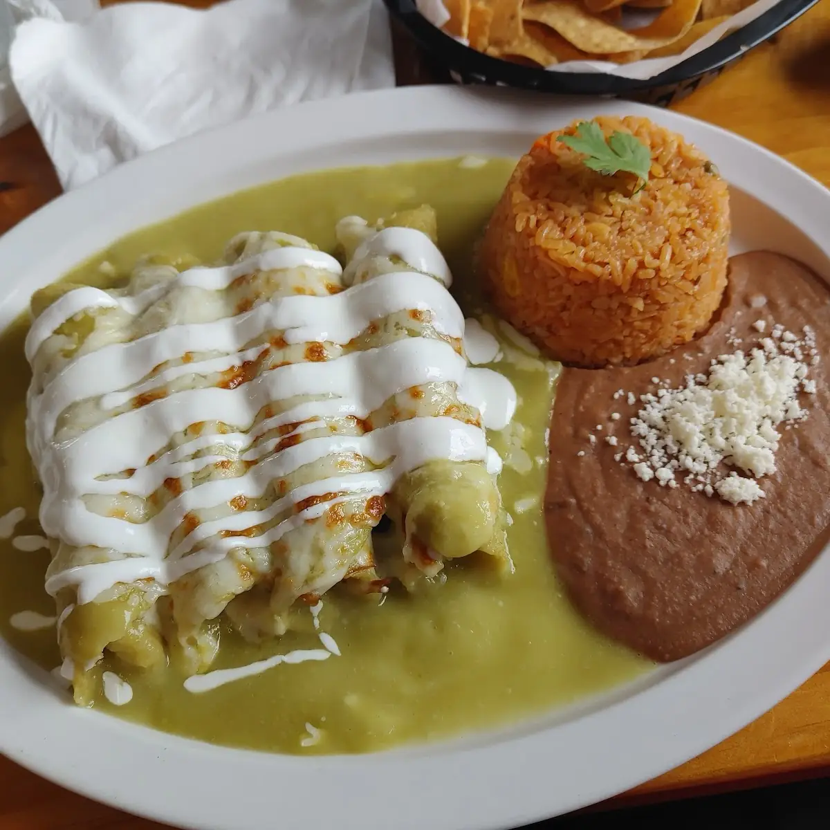 Chicken Enchilada Verde Plate