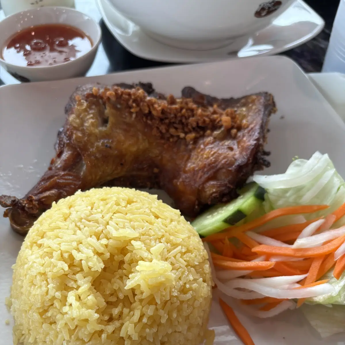 Fried Chicken with Yellow Rice