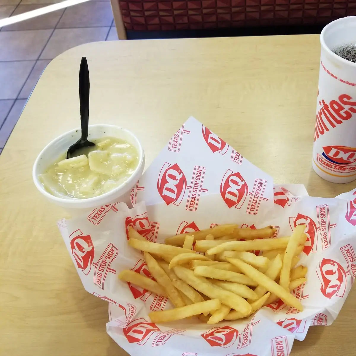 Burger and Fries Chicken Noodle Soup