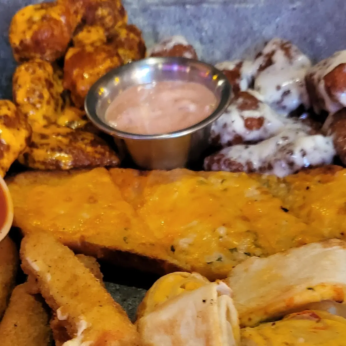 Mozarella Sticks Vegan Wings and Fries