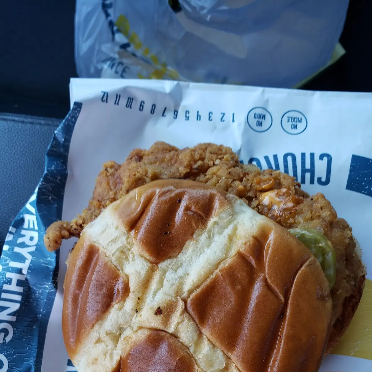 Sad Spicy Chicken Sandwich