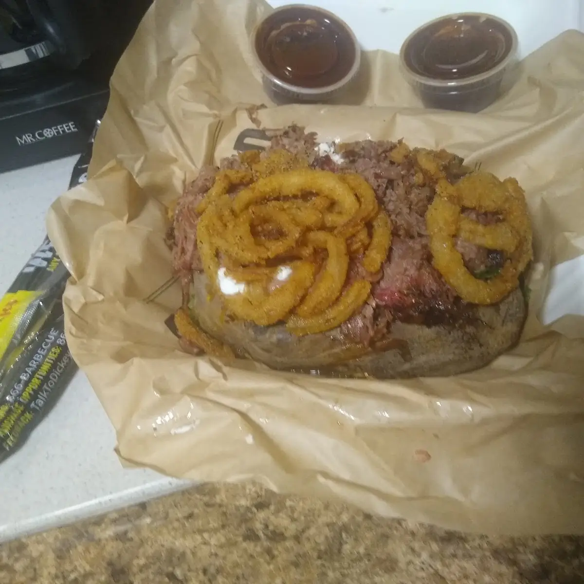 Baked Potato with BBQ Brisket