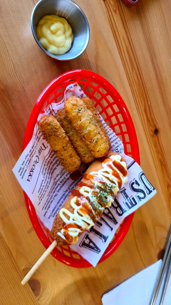 Korean Style Cheese Hot Dog, K-wings