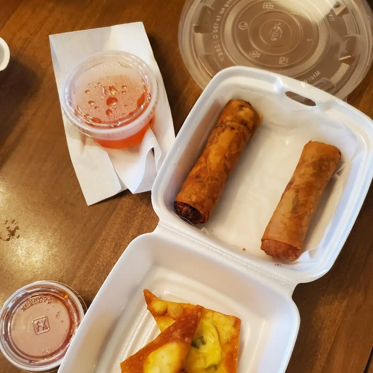 Crab Rangoon and Egg Rolls