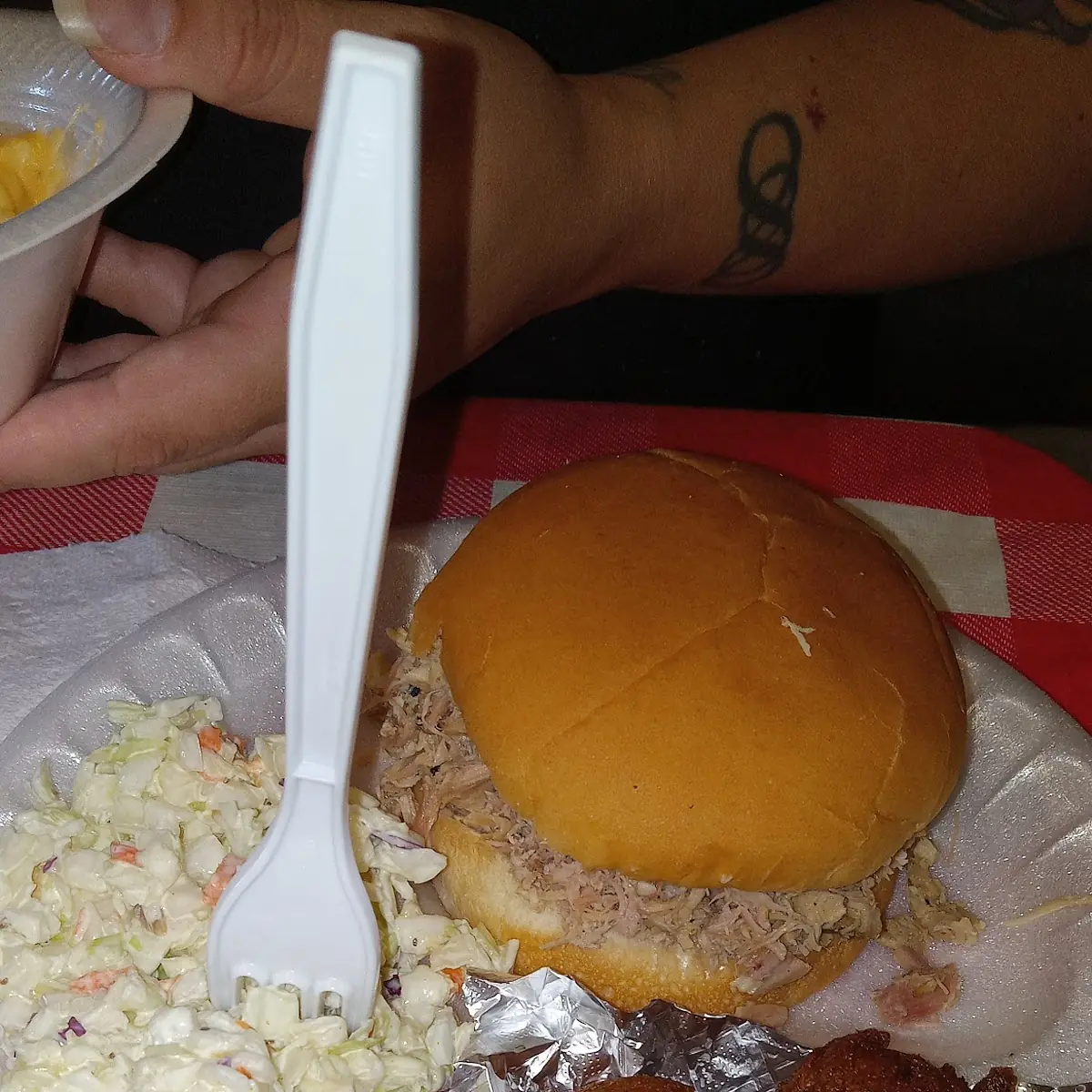 Pulled Chicken Sandwich Plate