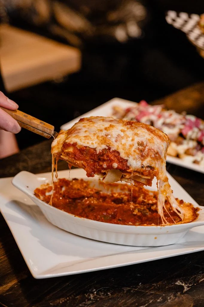 House Lasagna, Aladins Pizzeria & Shawarma Café