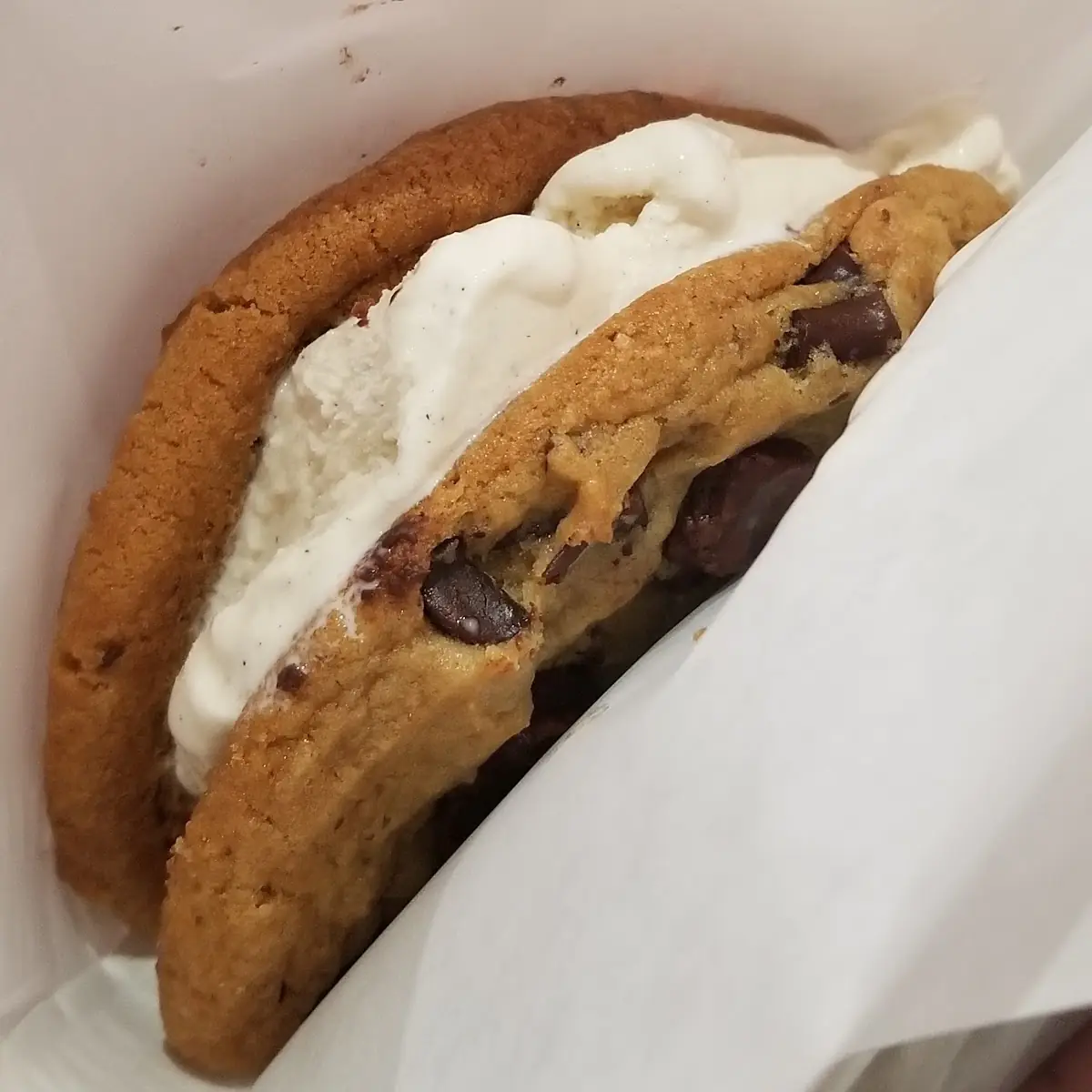 Chocolate Chip Cookie with Vanilla Ice Cream