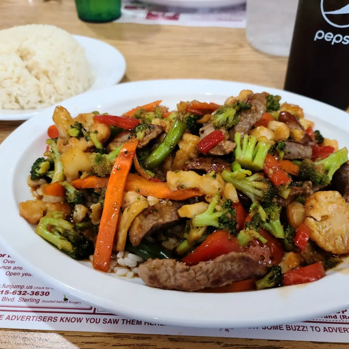 Beef Stir Fry with White Rice