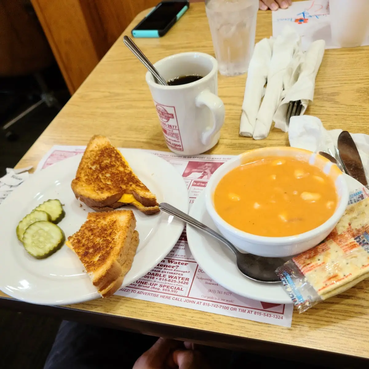 Grilled Cheese Sandwich with Tomato Soup
