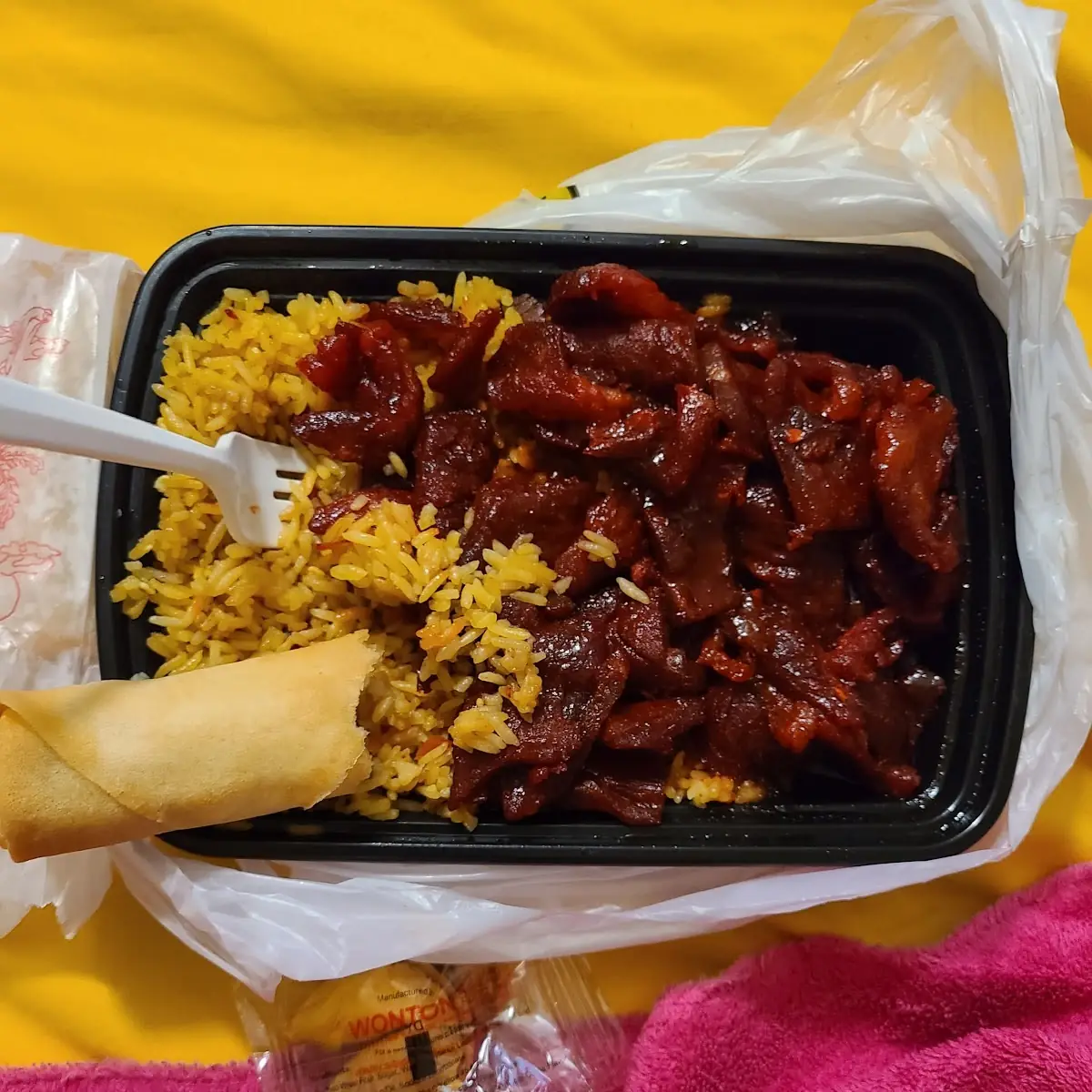 BBQ Spare Rib Tips and Fried Rice