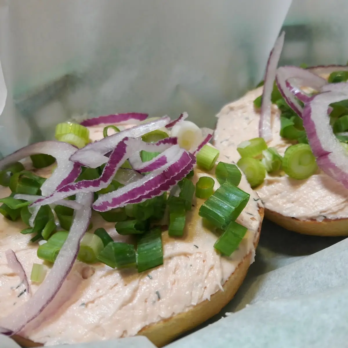 Lox Cream Cheese Bagel