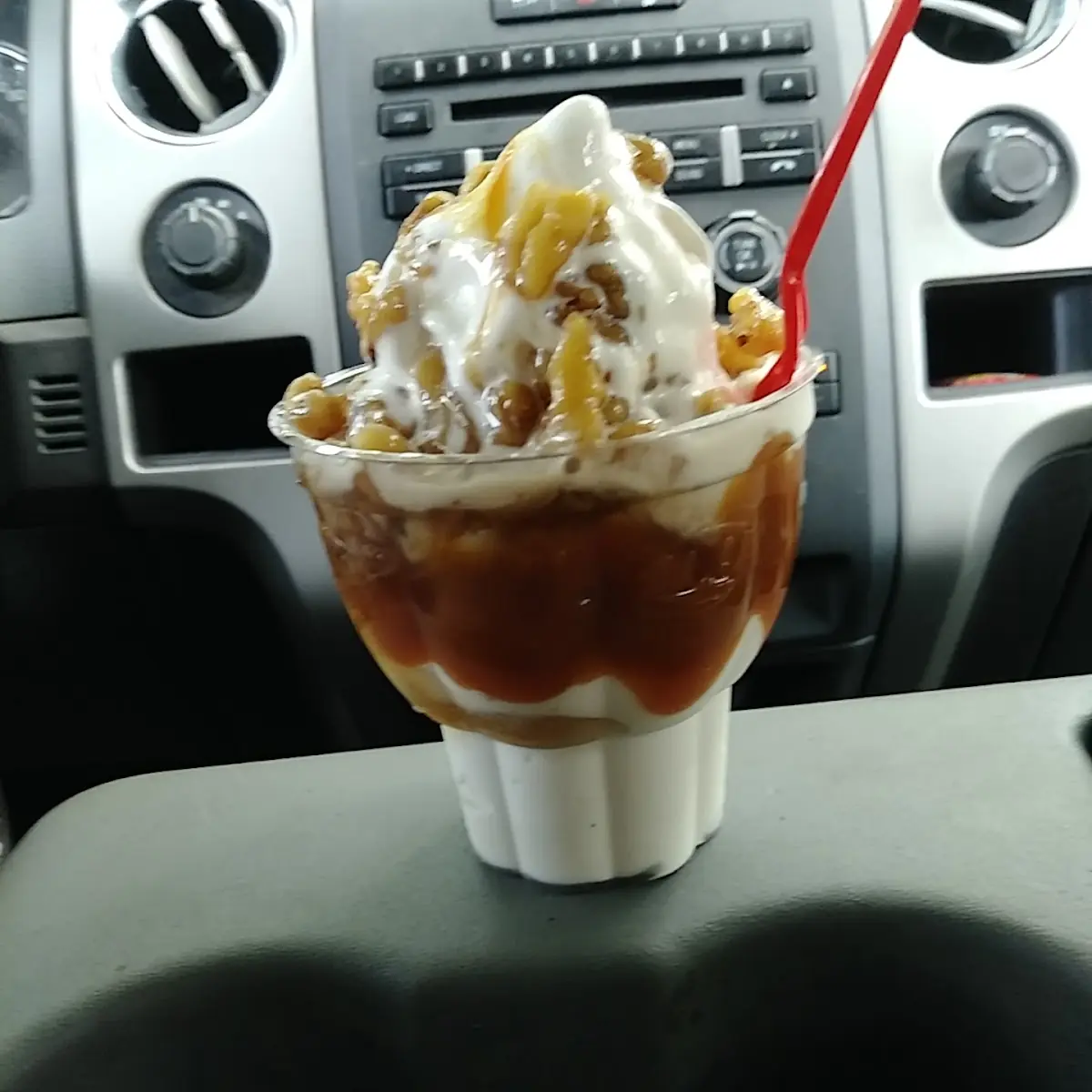 Vanilla Ice Cream Carnal Syrup with Wet Nuts