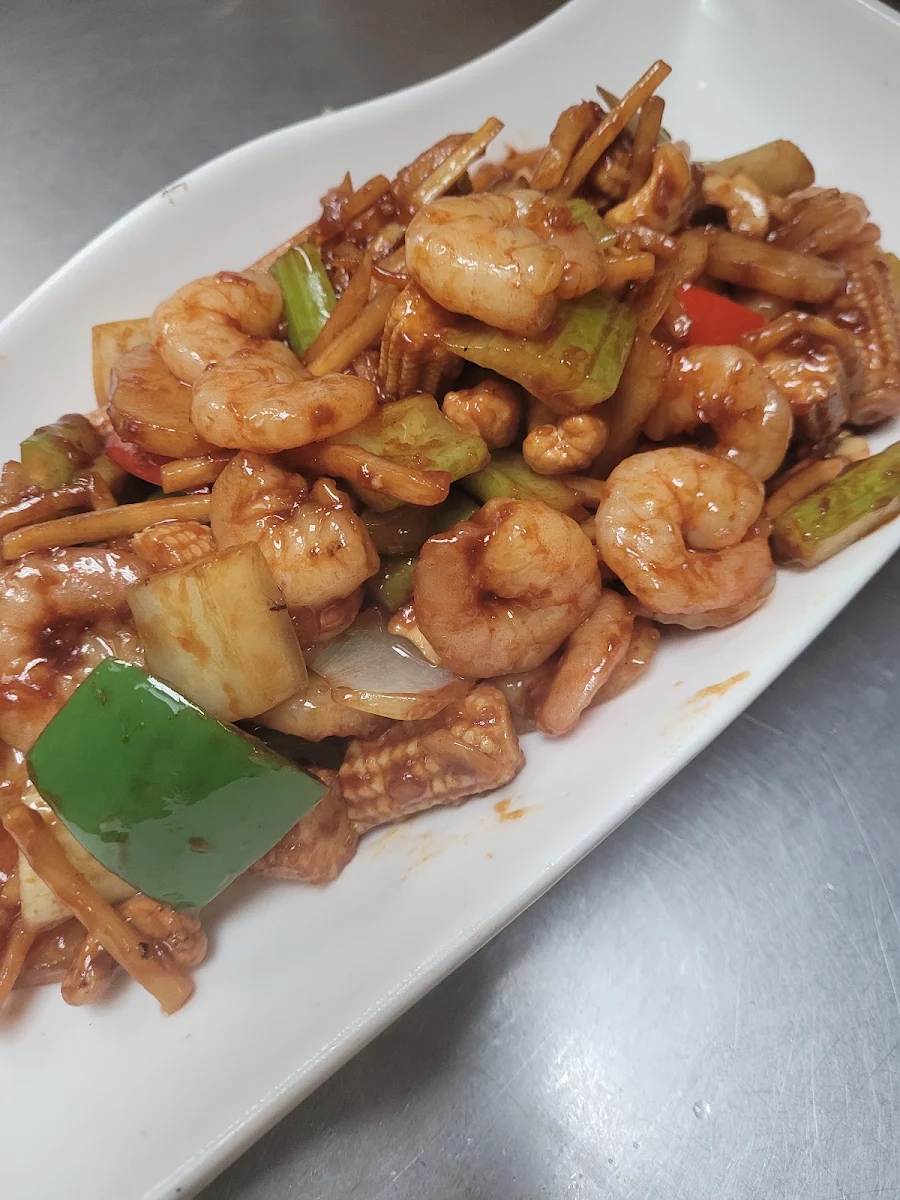 Prawns with Black Bean Sauce, Mei Wei Chinese Cuisine