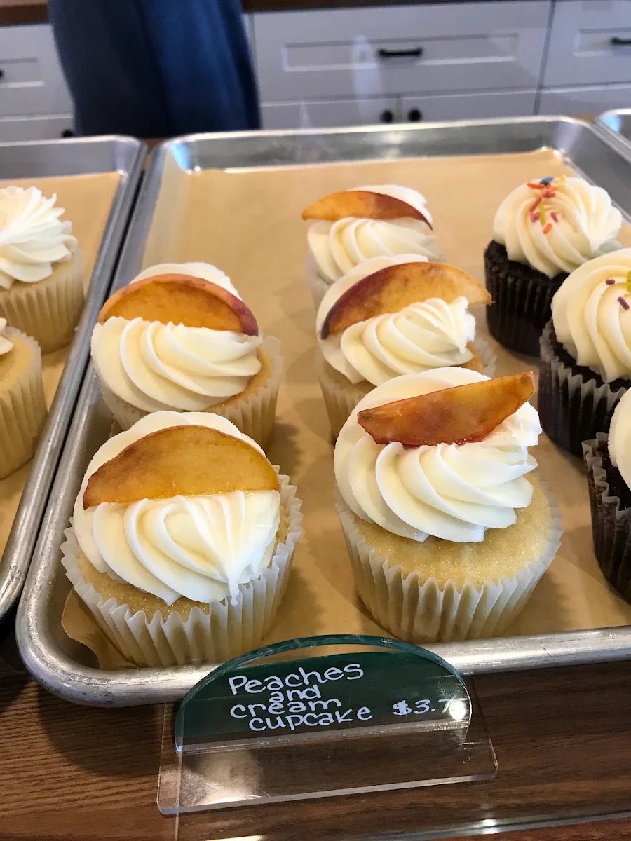 Peaches and Cream Cupcake