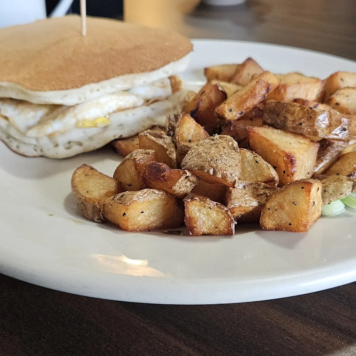 Sausage Egg and Cheese Breakfast Griddler with Home Fries