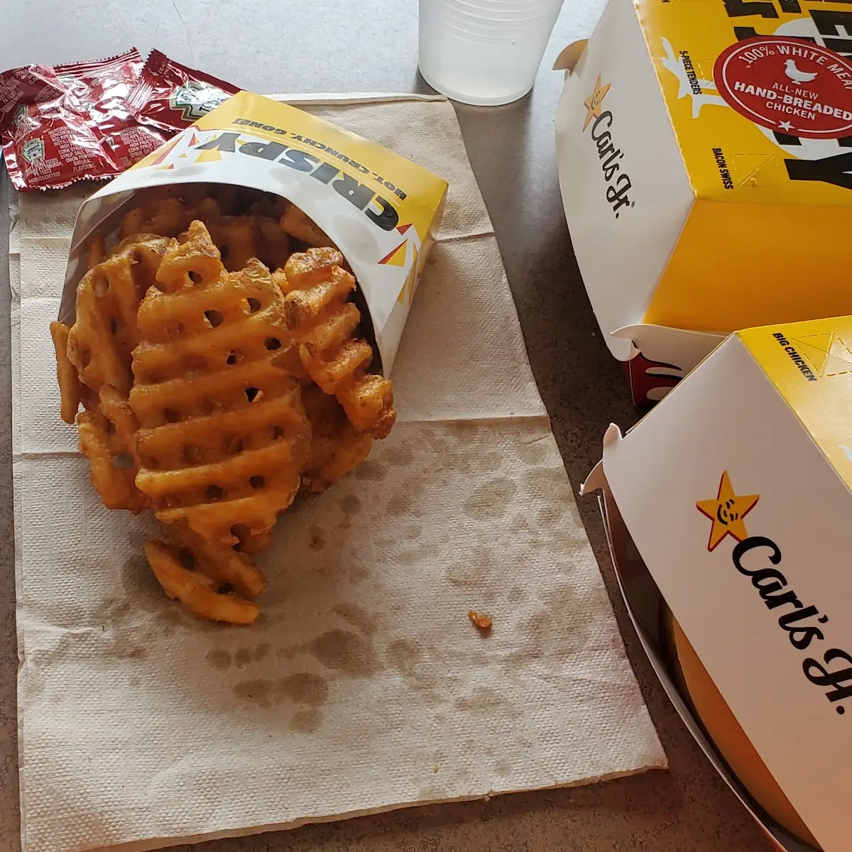 Hand Breaded Chicken Sandwich Waffle Fries