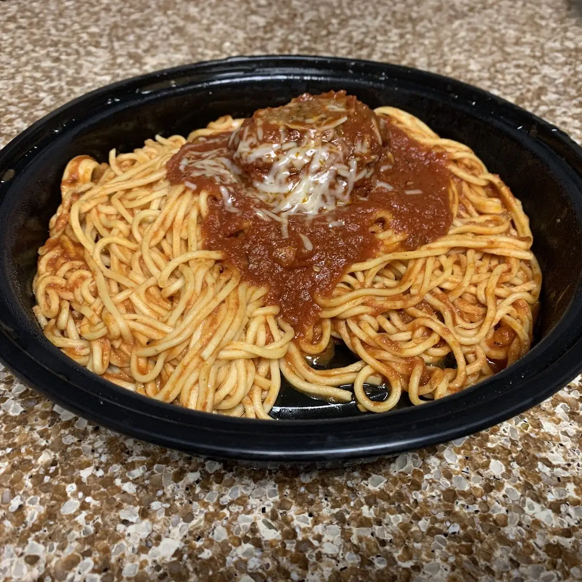 Spaghetti with Tomato Sauce and Meatball