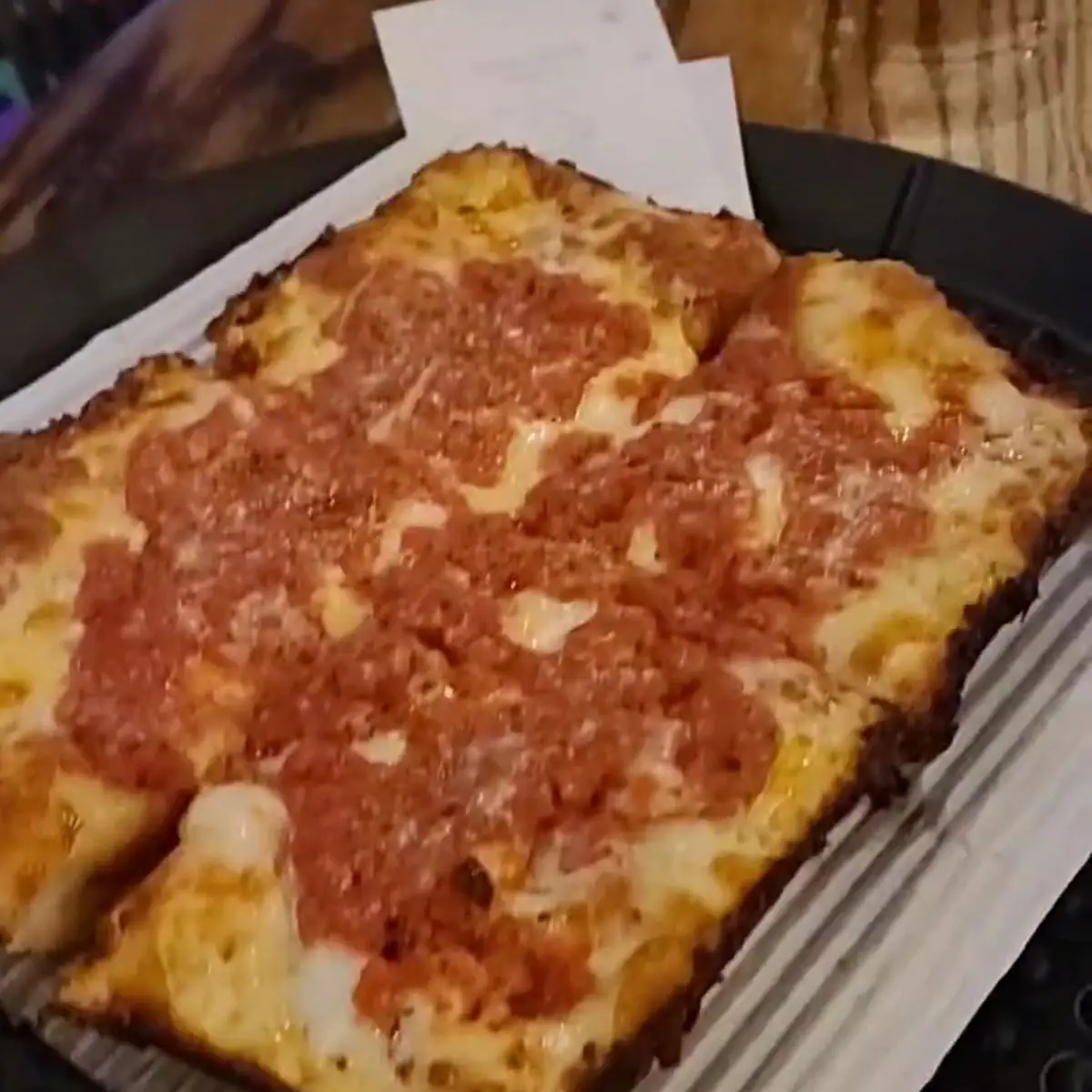 Detroit Style Deep Dish Pepperoni Pizza