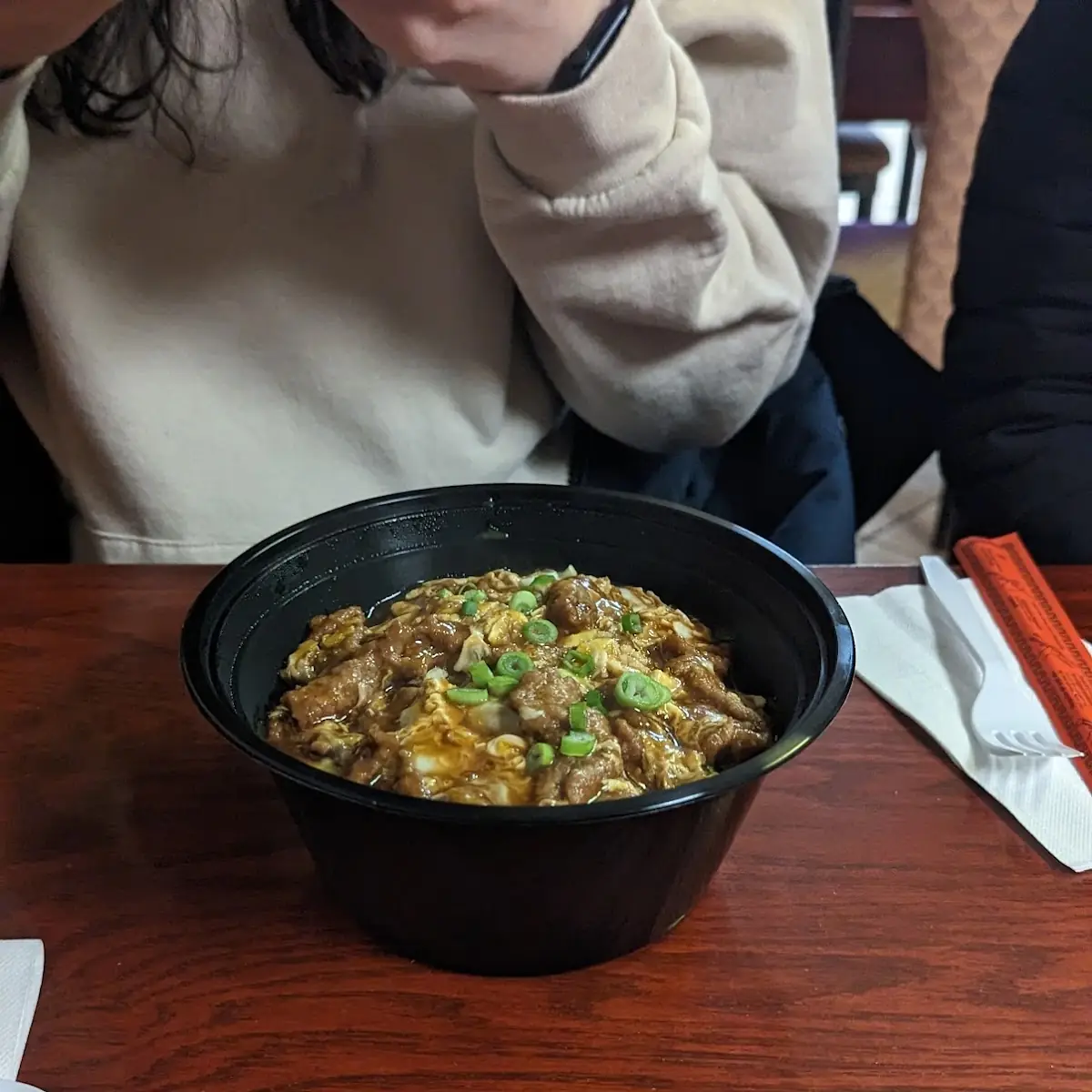 Stir Fried Egg with Beef Rice Bowl