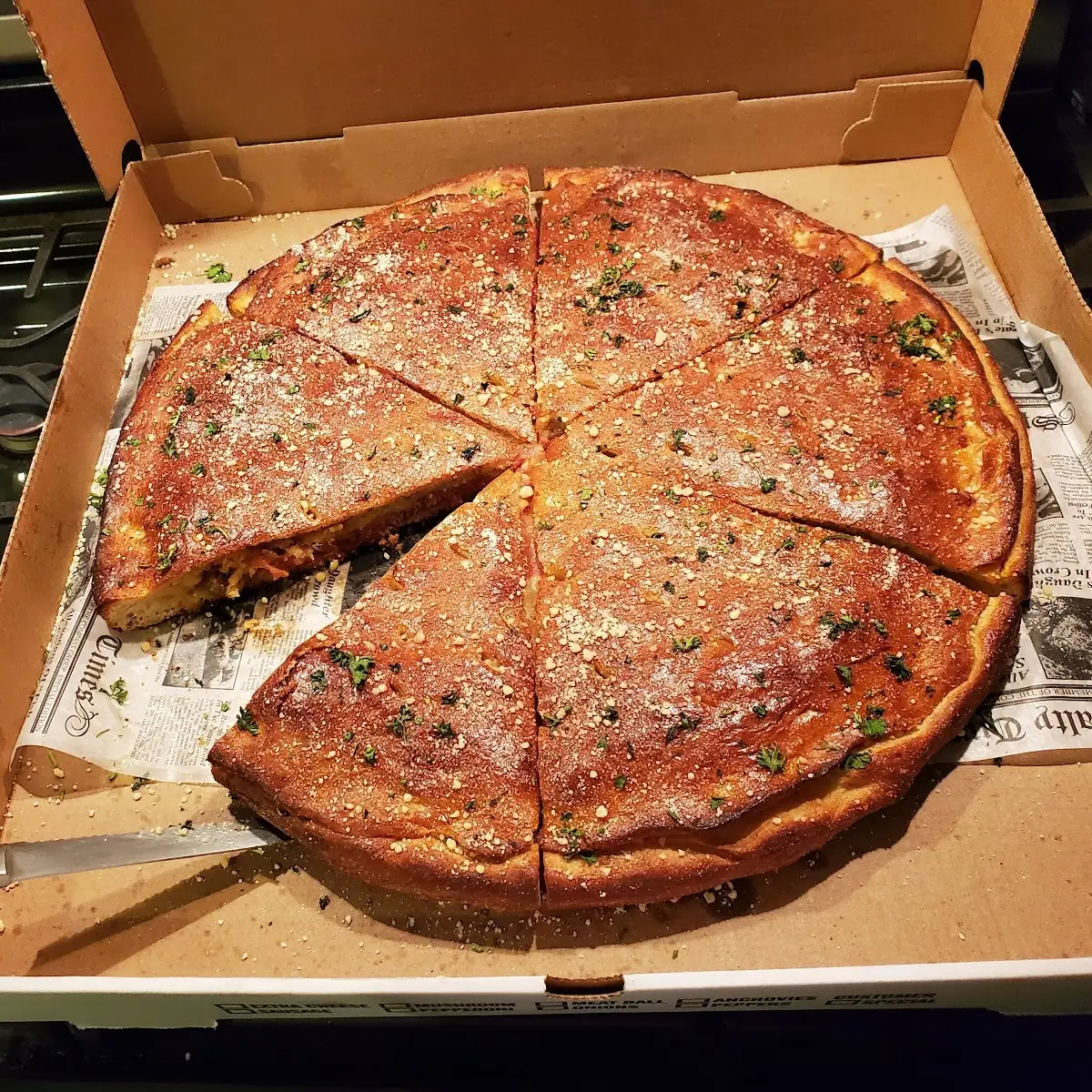 Stuffed Pizza Pie Mama Mia