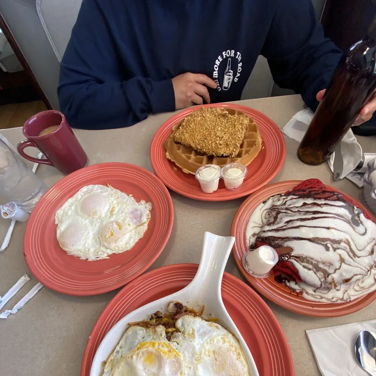 Chicken Fried Steak and Waffle
